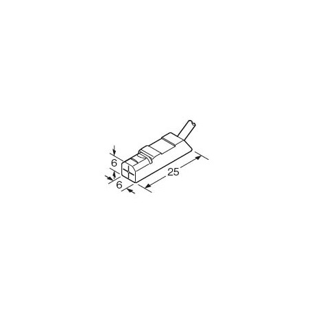 GX-H6B PANASONIC inductive proximity sensor, rectangular shape, 1,6mm, NC, NPN, cable 1m