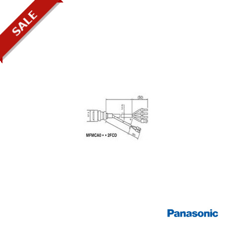 MFMCA0032HCD PANASONIC Cable conexión motor con freno incorporado MINAS A5 & A6 (1 a 2 kW), 230 VAC, 3 metros