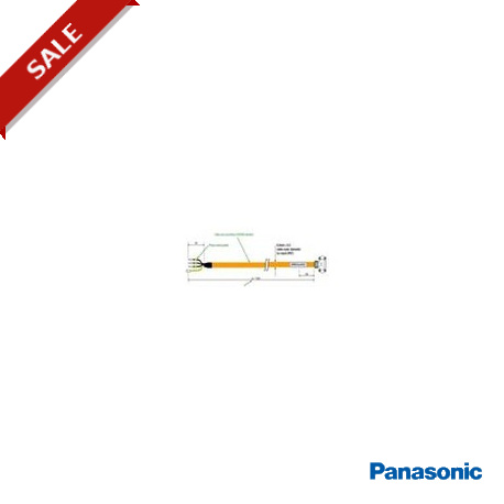 MFMCA0052GCT PANASONIC Cable de Motor para MINAS A4/A5 servo motor de 3 kw-5kW sin freno, 200/400V clase, bl..
