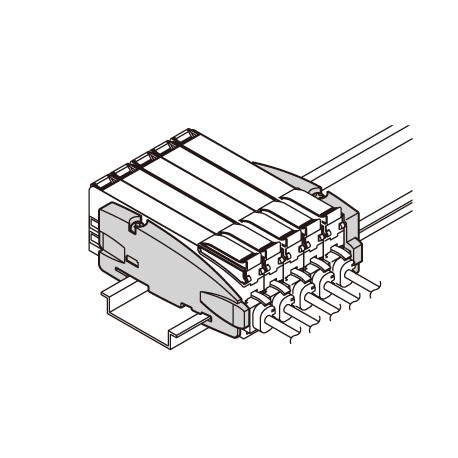 MSDINE MS-DIN-E PANASONIC Contrôleur de plaque d'extrémité pour FX-301, HG-S (2 pièces)