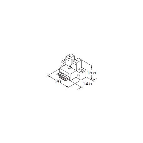 PML54 PM-L54 PANASONIC Sensor fotoelétrico ferradura miniatura, tipo L-, NPN, 5mm, 5-24 VCC, conector