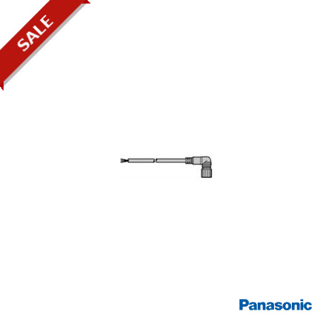 QUAE0001550 UZZ81251D 8040353 PANASONIC UZZ81251D: Cable de conexión 5 m. con conector M12, acodado, 4 pines