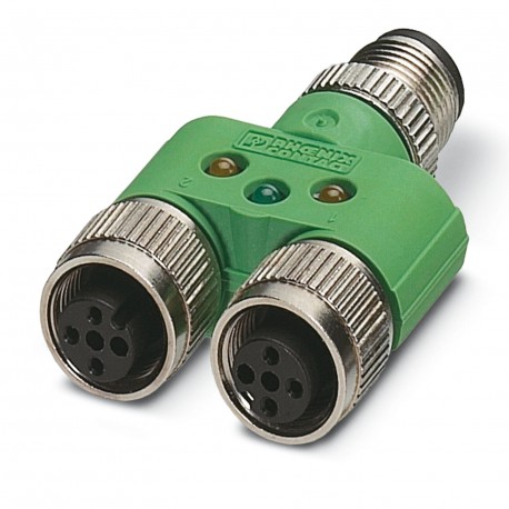 SAC-3P-M12Y/2XM12FS-3L 1501304 PHOENIX CONTACT E fattorino con tre LED integrati M12, connettore a 3-pin fem..