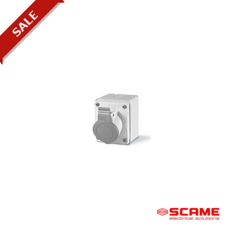 522.M16533 SCAME SOCKET OUTLET 2P+E IP44 16A 12h TST 50V