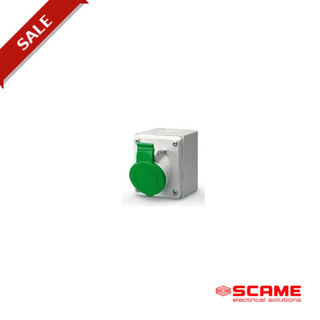 522.M32533 SCAME SOCKET OUTLET 2P+E IP44 32A 12h TST 50V