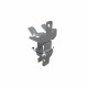 CLP-ME3-FT1822 CLP1675 TEKNOMEGA CLIP MIT HORIZONTALER ROHRBEFESTIGUNG Ø 18÷22 MEGA SERIE 10÷15MM STÄRKE