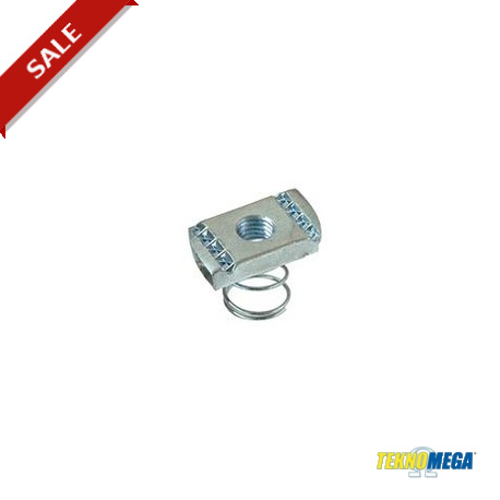 FVA-M10-C-SS DAP3030 TEKNOMEGA EDELSTAHL STRUT MUTTER M10 MIT KURZER FEDER