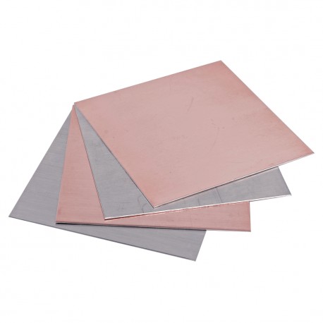 PBM Cu/Al PBM1000 TEKNOMEGA BI-METAL CHAPA CU / AL 100X100