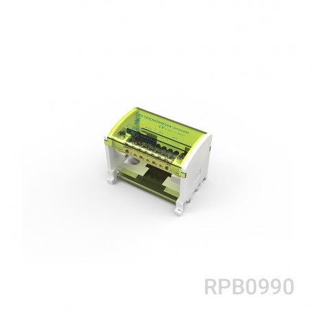 RPB40-08 RPB0990 TEKNOMEGA ΩBLOCK DISTRIBUIDOR DE BLOCO 2 pólos 40A 8 saídas