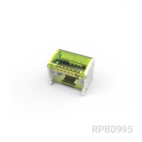 RPB80-07 RPB0995 TEKNOMEGA RIPARTITEUR BIPOLAIRE ΩBLOCK 80A 7 SORTIES