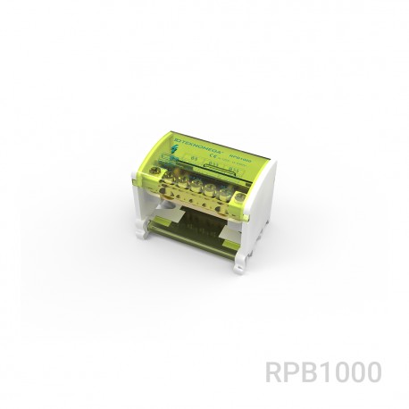 RPB 125-06 RPB1000 TEKNOMEGA RIPARTITEUR BIPOLAIRE ΩBLOCK 100A 6 SORTIES