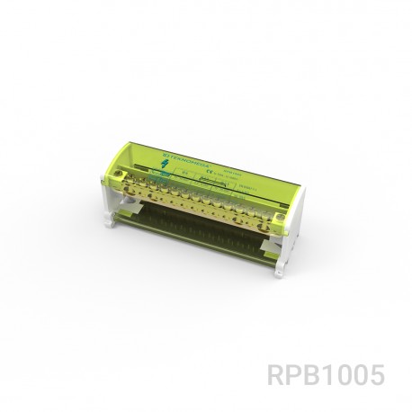 RPB 125-14 RPB1005 TEKNOMEGA ΩBLOCK 2 poli blocco di distribuzione 125A 14 PARTENZE