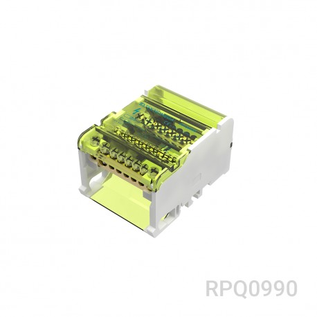 RPQ80-07 RPQ0990 TEKNOMEGA RIPARTITEUR TETRAPOLAIRE ΩBLOCK 80A 7 SORTIES