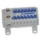 RPU 80-S-14B RPU5000 TEKNOMEGA ΩBLOCK DISTRIBUIDOR UNIPOLAR 80A COMPACT 14 OUT -COLOUR AZUL