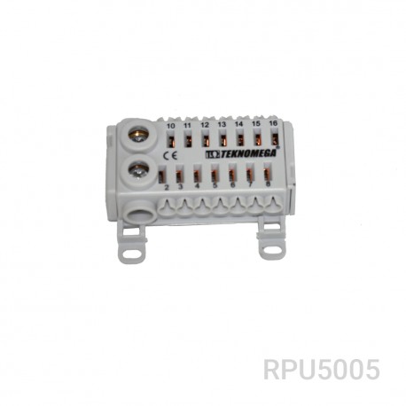 RPU 80-S-14G RPU5005 TEKNOMEGA ΩBLOCK DISTRIBUIDOR UNIPOLAR 80A COMPACT 14 OUT -COLOUR GRIS