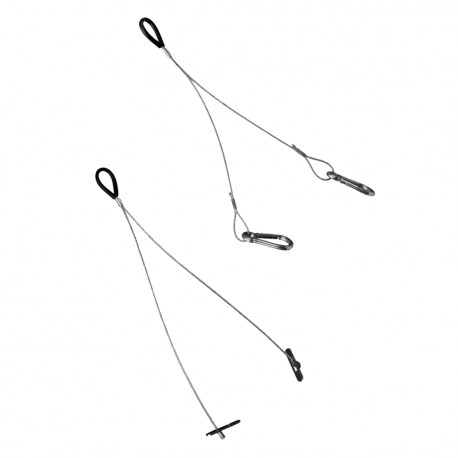TRS150-200 ZCT1205 TEKNOMEGA ΩZIP -"Y"KIT EN SUSPENSIÓN TERMINAL Y MOSQUETÓN GAMA SILVER L.300MM