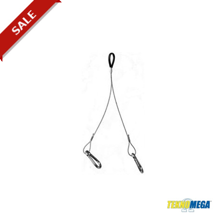 TRS150-200 ZCT1205 TEKNOMEGA ΩZIP "Y" sospensione kit terminale e moschettone SILVER GAMMA L.300MM
