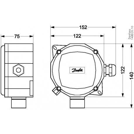 148H5072 DANFOSS REFRIGERATION Gas detecting sensor
