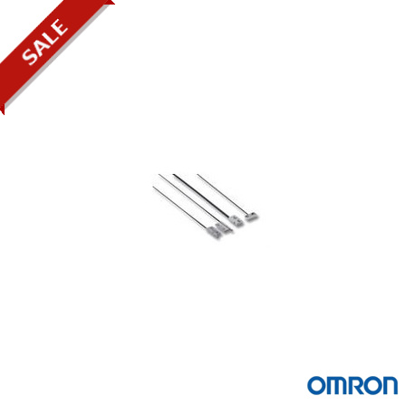 143772 OMRON Fibre optic sensor, thru-beam, 3mm dia right angle head, standard R10 fibre, 2m cable