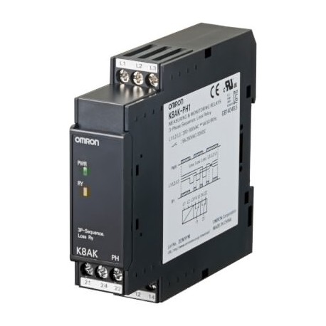 K8AB-PH1 181893 OMRON Последовательность фаз Трехфазный + Утраченное