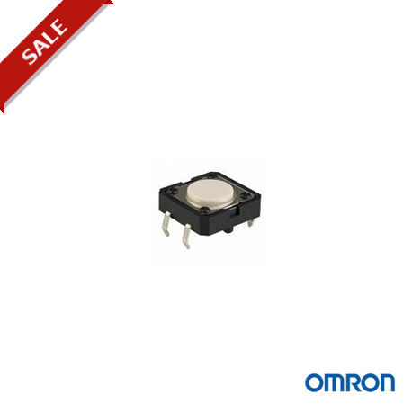 B3F-4000 238166 OMRON 12x12 Kolben flach FO:130g Ohne term. Erde