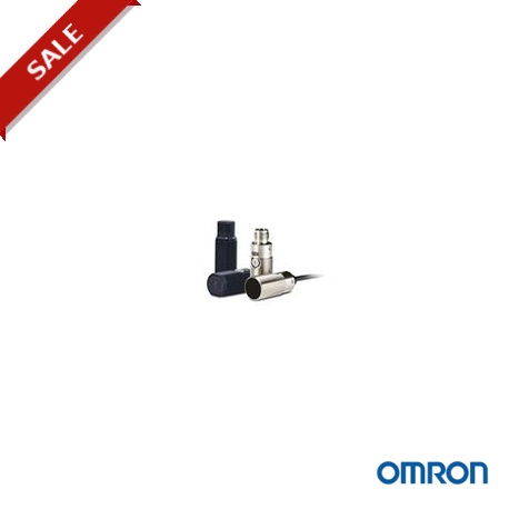 371319 OMRON Photoelectric sensor, M18 axial body, diffuse, 100mm, NPN, M12 connector