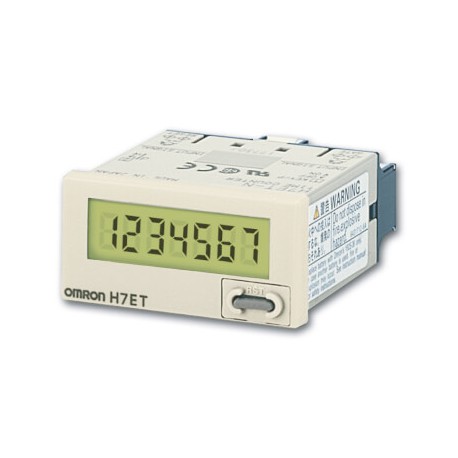 H7ET-NV1 232248 OMRON Contadores Tempo LCD Ent Gray. PNP tensão / NPN 9999 h