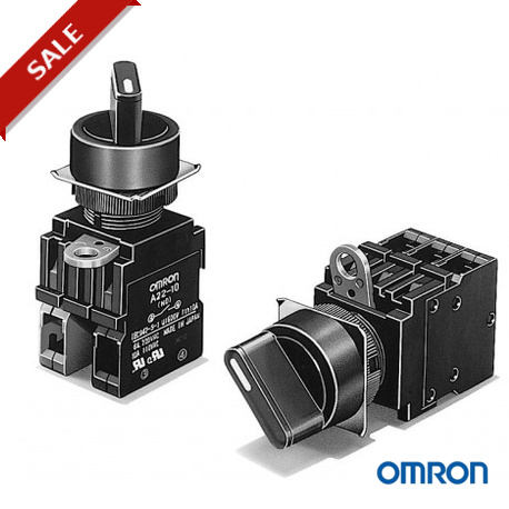 A22W-3MG 141550 OMRON Industrial Career Final / Push buttons, selector lever 3 manual head towards green ilum