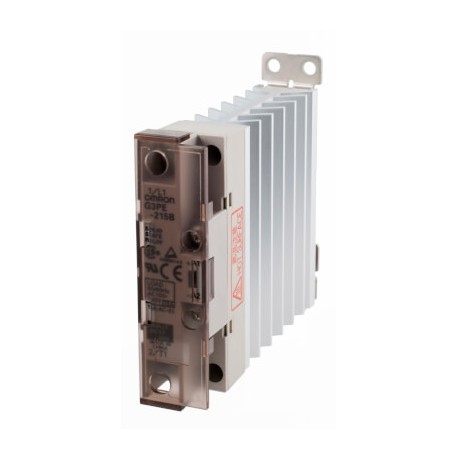 G3PE-515B DC12-24 325903 OMRON Solid-state relay, 1 phase, 15A 200-480Vac, with heat sink, DIN rail mount