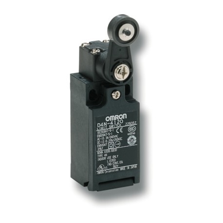 D4N-3132 170121 OMRON Limit switch, Top roller plunger, 1NC/1NO (snap-action), 1NC/1NO (snap-action), 1/2-14..