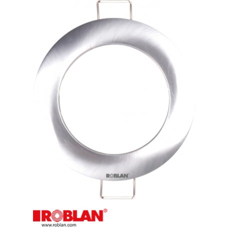 RDFFN ROBLAN Round Fixed for lamps Dichroics Satined Nickel W/GU10.