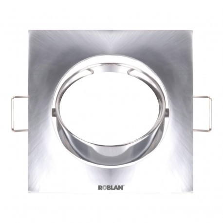 SDFSN ROBLAN Squared Fixed empotrable pour les lampes dichroïquess NÍQUEL SATINADO c/GU10 portal.