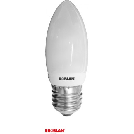 ESLT2V94100E27 ROBLAN bougie Faible consommation bougie 9W E27 4100K T2