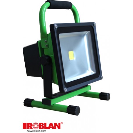 LEDMHL30BAT ROBLAN Wiederaufladbare LED Fluter 30W 6500K 2100lm IP65 DC 10-30V 2A