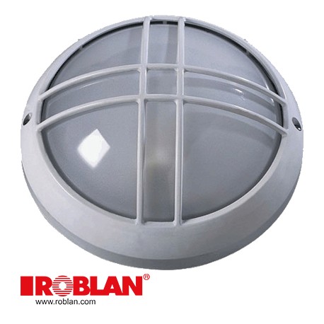  FPL1044LB ROBLAN Plafond Ronde Grille Double X Max 100W Blanc