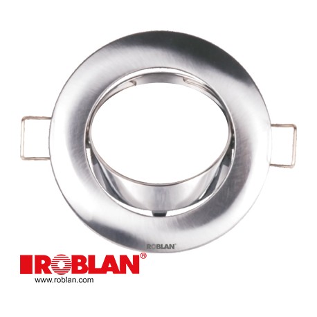 RDFSN ROBLAN Round Swivel for lamps Dichroics Satined Nickel W/GU10.