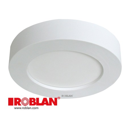 MOONR2527BC ROBLAN LED Panel MOON SUPERFICIE Circular 11W 100-277V 780Lm 3000K 177 x 35mm (ARO BLANCO)