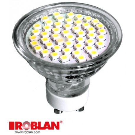 LEDSMD48WW ROBLAN SMD LED Dichroic GU10 2.5W 220V 220LM caldo 48 3528SMD