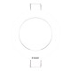 RDFFW ROBLAN Aro REDONDO lampade dicroiche da incasso (fisso) portale BIANCO c / GU10.