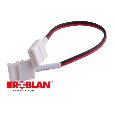CONCLIP5050SS ROBLAN CLIP Connettore per Led strisce 10mm "due strisce" (c / 10 centimetri Cavo) 