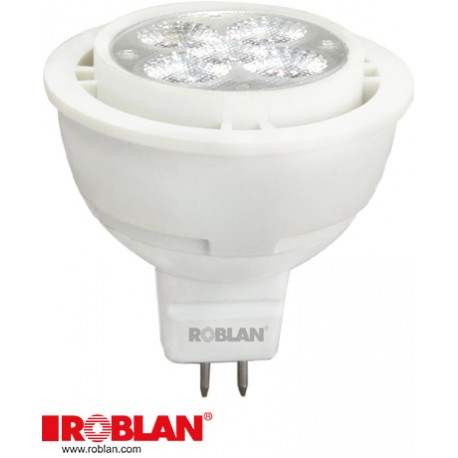 LEDSKYMR167B ROBLAN LED Dicroico MR16 6,5W SMD 60º Blanco 6500K 500Lm 12V