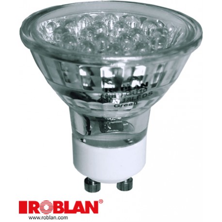 LEDRB ROBLAN LED Dicroico GU10 2W Azul 20 LEDs 220V