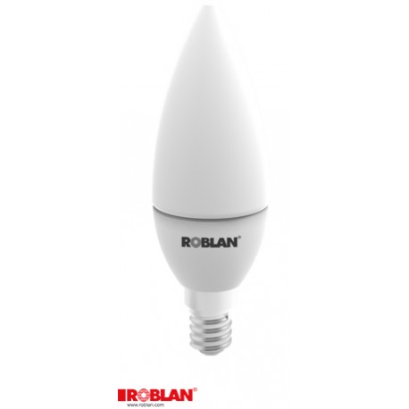 LEDVELA05E14C ROBLAN LED bougie 5W Chaud 3000K E14 400Lm 175-250V