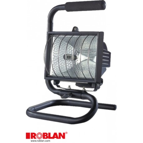  MHL026 ROBLAN Riflettore 150W c / lampada con ASA NERO