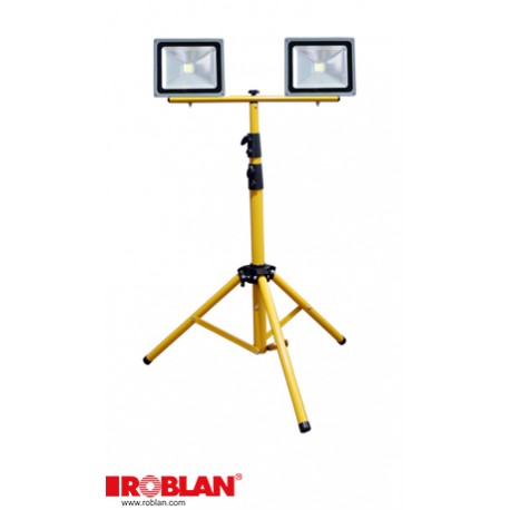 LED017B30 ROBLAN Trípode 2 x Reflector 30W LED 2100lm X 2 100-305V + 3mt cable