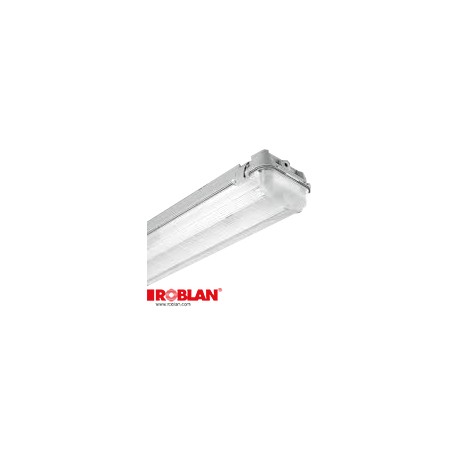 JX39236LED ROBLAN Ceiling Lumin Waterproof 2x36W for Tube led (PC+ABS)