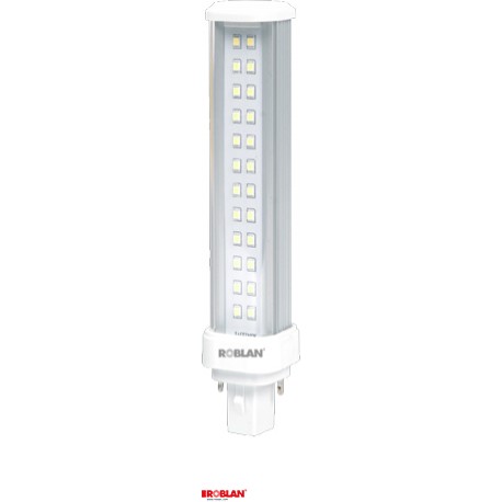 LEDPLQ10 ROBLAN LED PLQ 10W 1100Lm 2P 220-240V 120º Blanc 6500K Base tournante