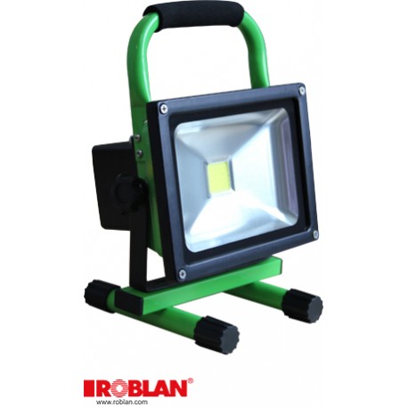 LEDMHL20BAT ROBLAN Projecteurs LED 20W Rechargeable 6500K 1300lm DC 8,4V 2A IP65