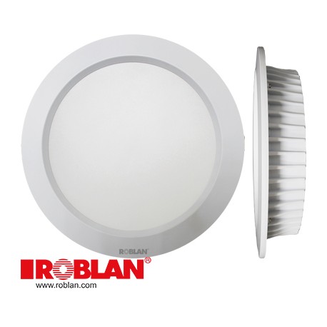 LEDPANEL25F ROBLAN LED Downlight 25W 220-240V 2300Lm 4100K (ARO BLANCO)
