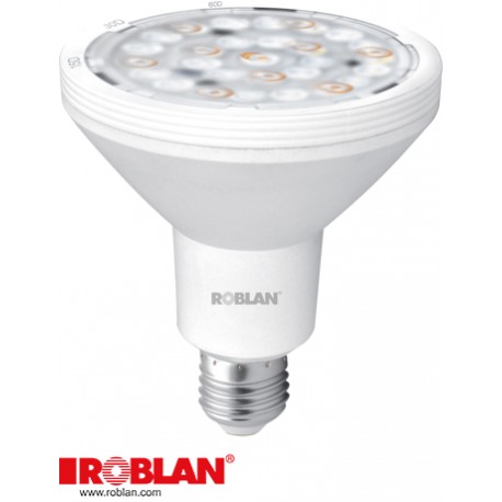 LEDPAR30MAB ROBLAN LED PAR30 12W E27 6500K 95-245V 900lm 15º -30º-60º Multi Angulo